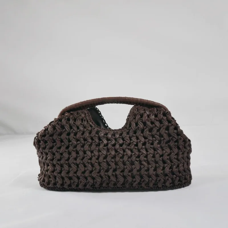Handmade Vintage Woven Straw Clutch Bag - Elegant Summer Beach Handbag and Boho Evening Purse for Women