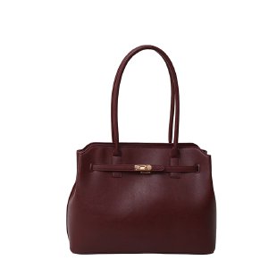Elegant Leather Tote Handbag: Luxury Minimalist Diaper Bag and Designer Satchel for Modern Moms