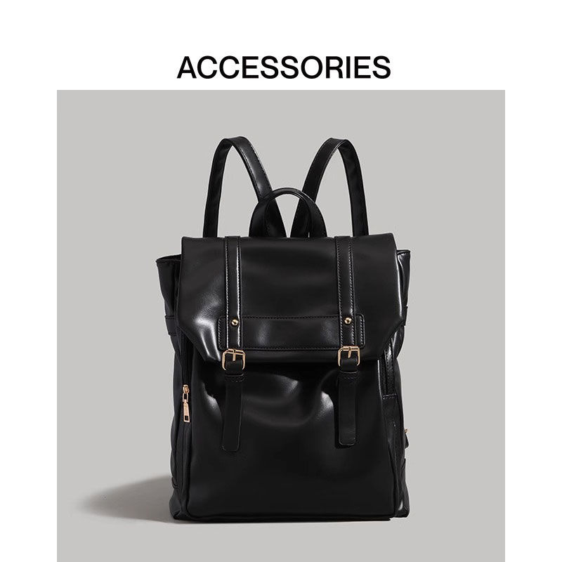 Vintage Brown JK Backpack: Preppy Style PU Leather Mini School Bag for Women