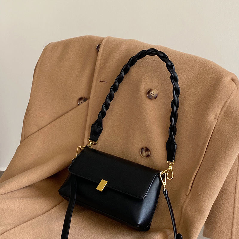 Vintage PU Leather Underarm Bag: Small Casual Shoulder Bag and Mobile Wallet