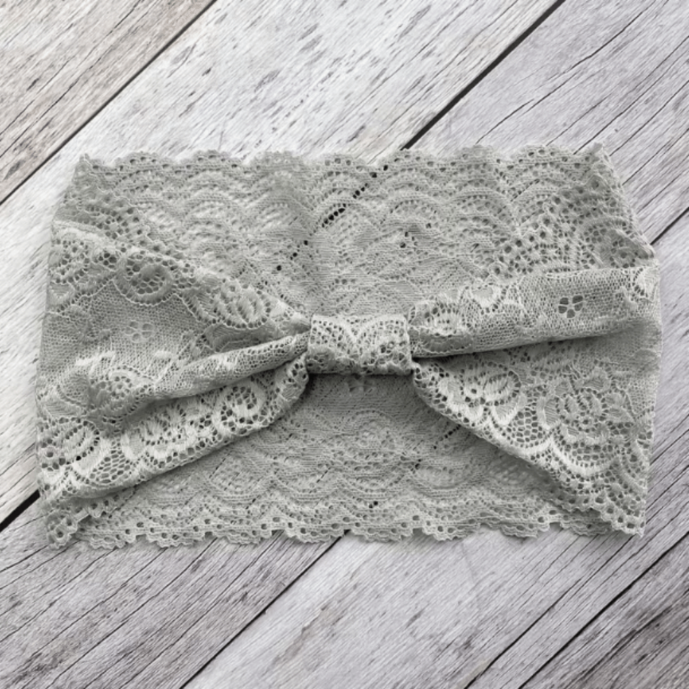Lace Trim Bow Athletic Headband for Women Non-Slip Yoga Running Hair Accessories