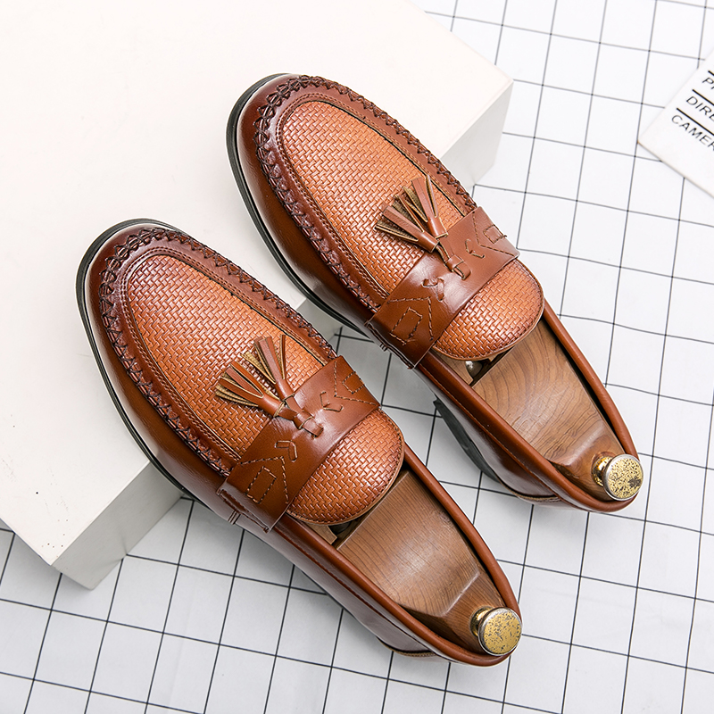 Premium Mens Tassel Loafers – Elegant Business Casual Leather Shoes for Weddings and Formal Events