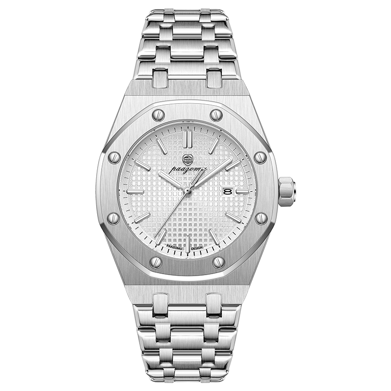 Paazomu Luxury Business Men Watch Stainless Steel Quartz Watches For Men
