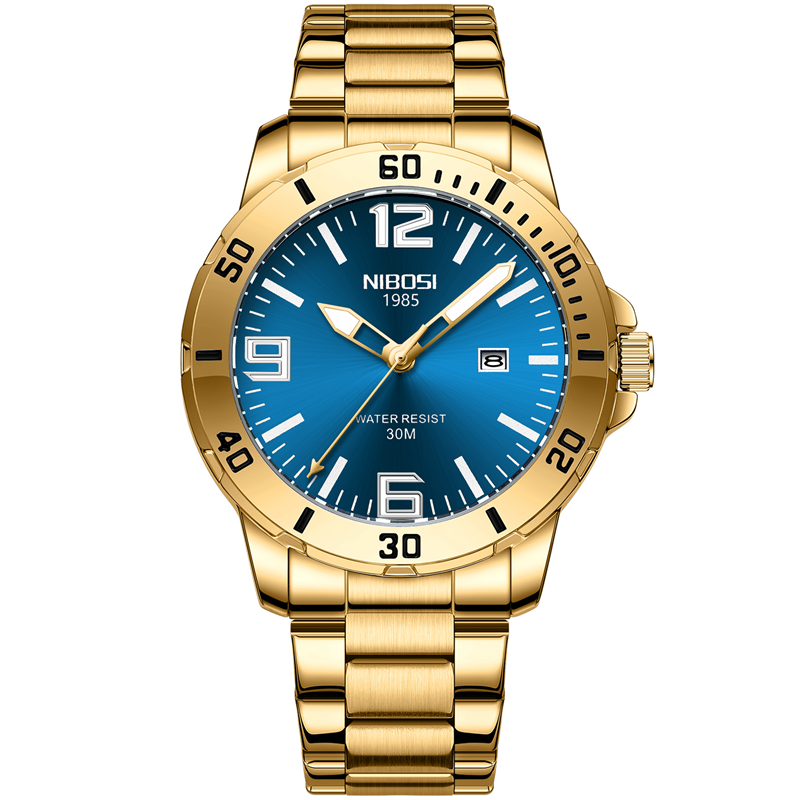 NIBOSI Luxury Quartz Business Watch Stainless Steel