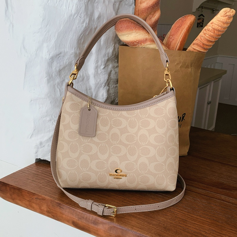 AuraChic Luxe PU Leather Bucket Bag