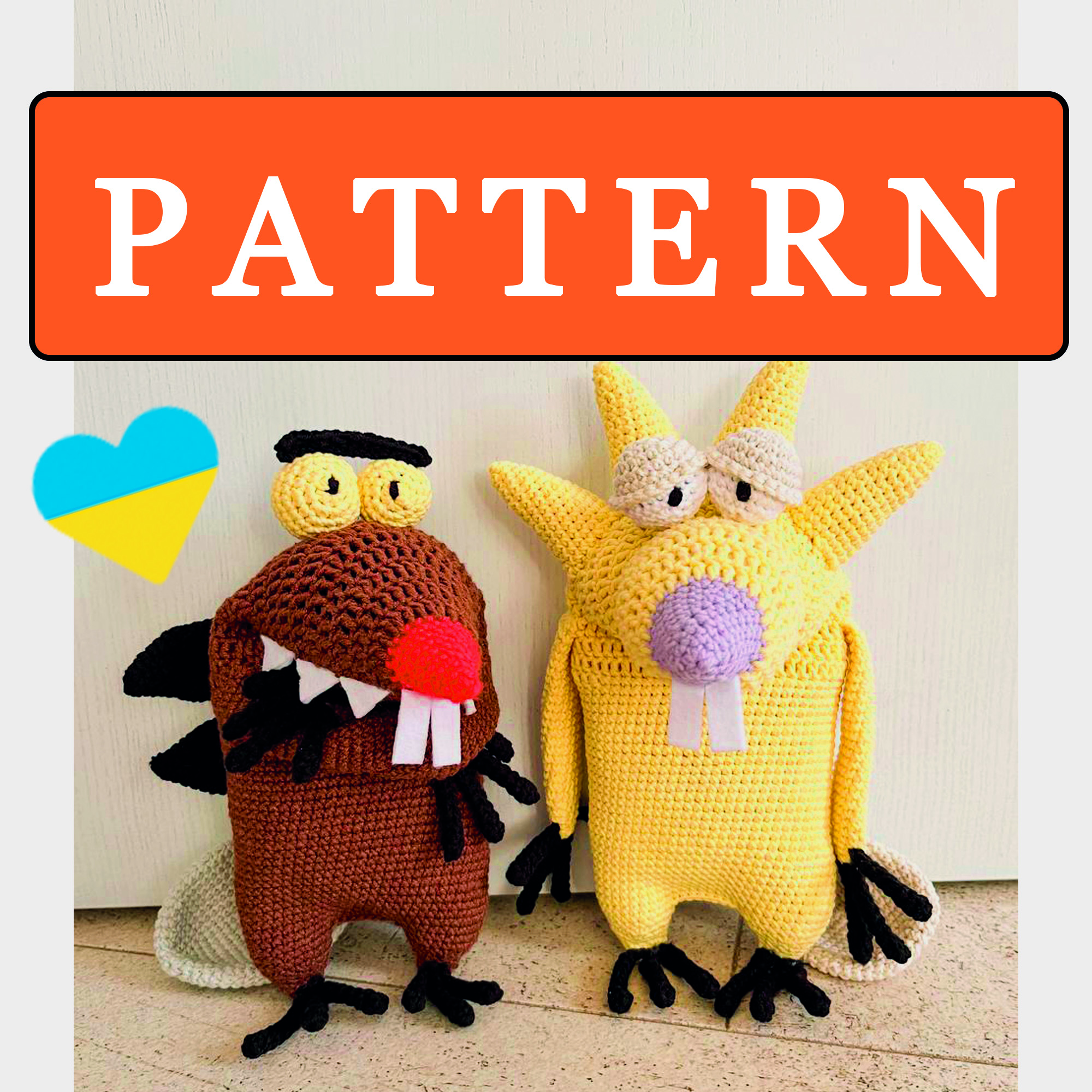 Crochet Pattern Angry Beavers Daggett and Norbert Amigurumi - Inspire