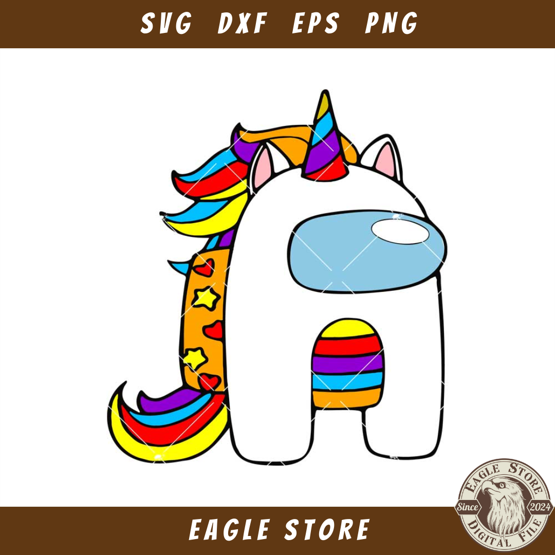 Among Us Unicorn Svg, Color Unicorn Svg, Unicorn Svg - Inspire Uplift
