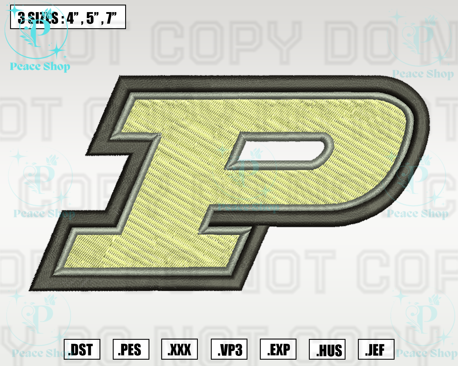 Purdue Boilermakers Embroidery Designs, NCAA Logo Embroidery - Inspire ...