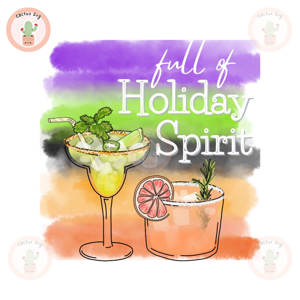 Full of Holiday Spirit Fall Halloween PNG Sublimation Digita | Inspire ...