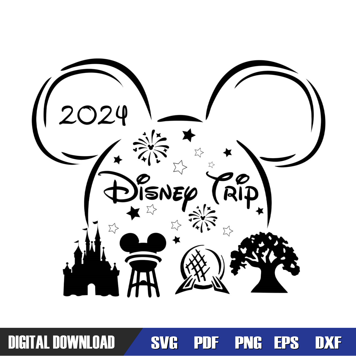 Mickey Disney Family Trip 2024 SVG, Disney SVG ,Disney Micke - Inspire ...