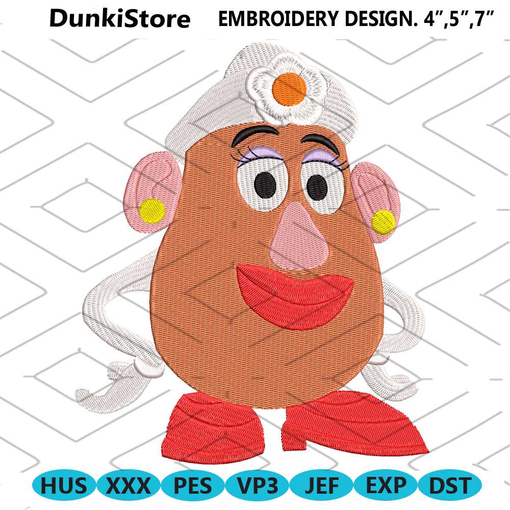 Toy Story Mrs Potato Head inspired Machine Embroidery Design | Inspire ...
