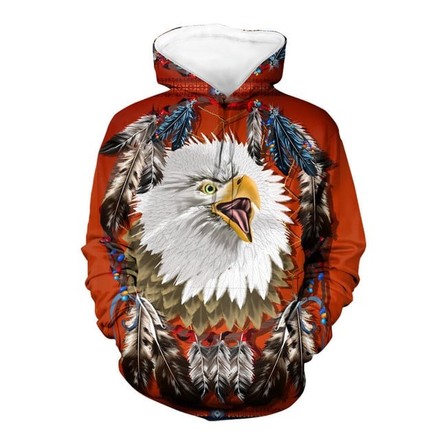 American Samoa All Over Hoodie Eagle Black main image 1