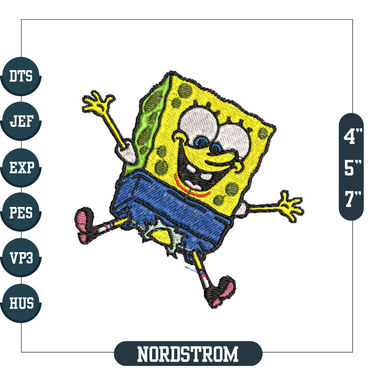 Funny SpongeBob Ripped Pants Embroidery | Inspire Uplift