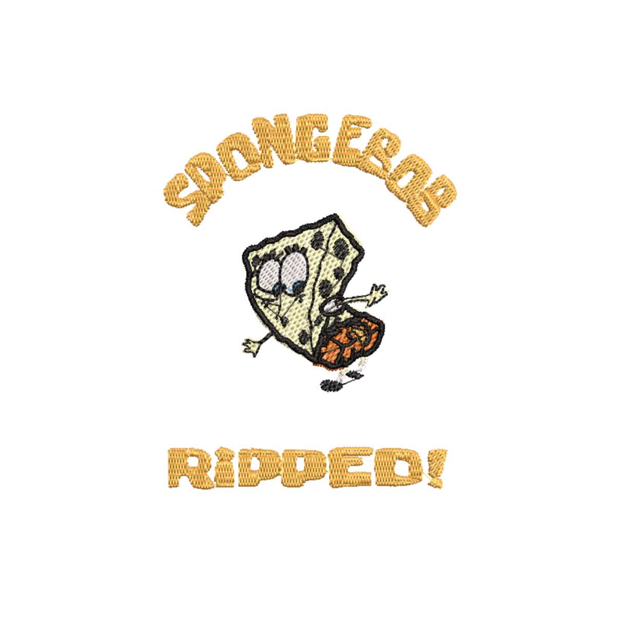 SpongeBob SquarePants Ripped Embroidery Png | Inspire Uplift