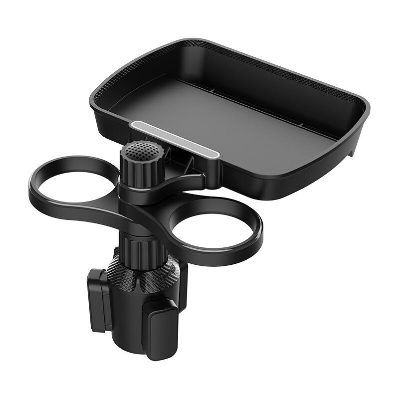 Adjustable Dual Cup Holder Expander for Rotating Multifunctional Car Seat Tray Drink Holder