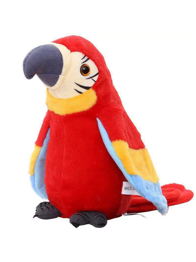 Interactive Talking Parrot Plush Toy for Kids Repeating Voice Stuffed Bird Gift