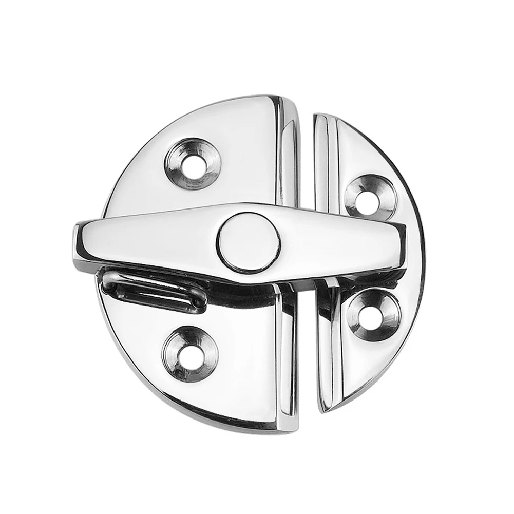 Stainless Steel Round Catch Latch, Boat Door Catch Lock, Marine Cabinet Hardware