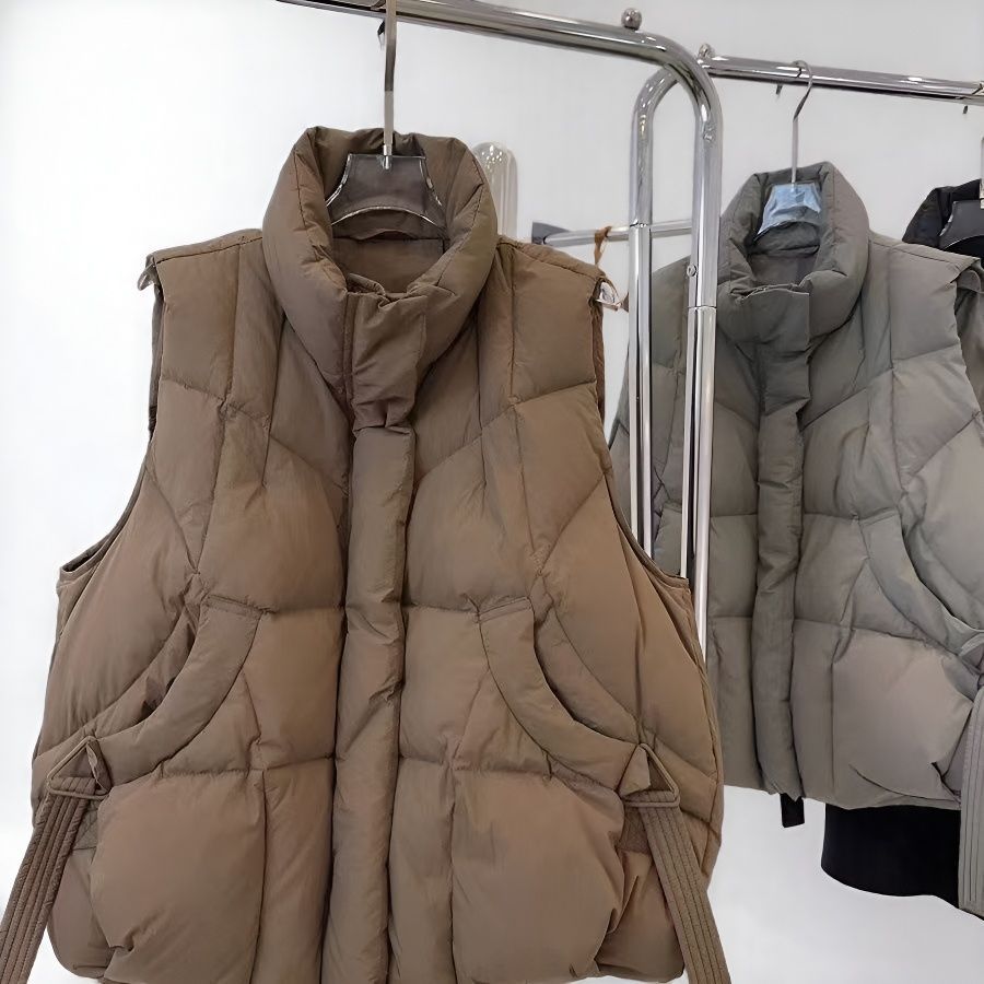 Winter Plus Size Women's Down Cotton-padded Vest Coat - Elegant, Warm Waistcoat Jacket for Fashion and Comfort