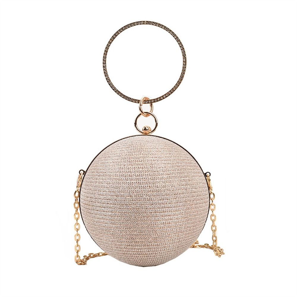 Gold Rhinestone Decor Evening Clutch Bag - Luxury Women's Banquet Shoulder Handbag