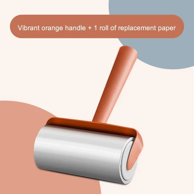 Tearable Roll Paper Sticky Roller Brush – Pet Hair Remover & Clothes Cleaning Brush for Home Use