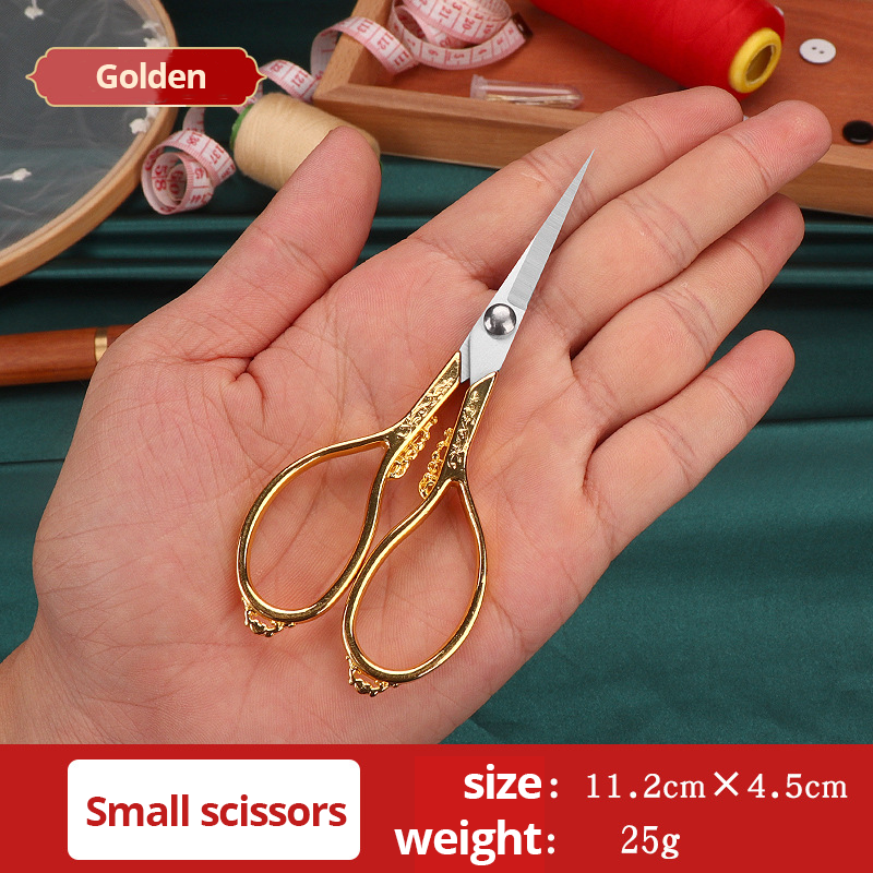 Vintage Retro Cross Stitch Scissors – Durable High-Quality Stainless Steel Tailor Shears for Fabric Cutting