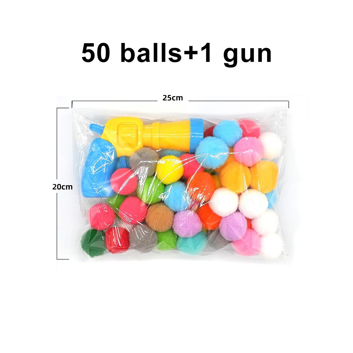 Interactive Cat Toy Gun with Plush Ball - Silent Shooting Game for Pets