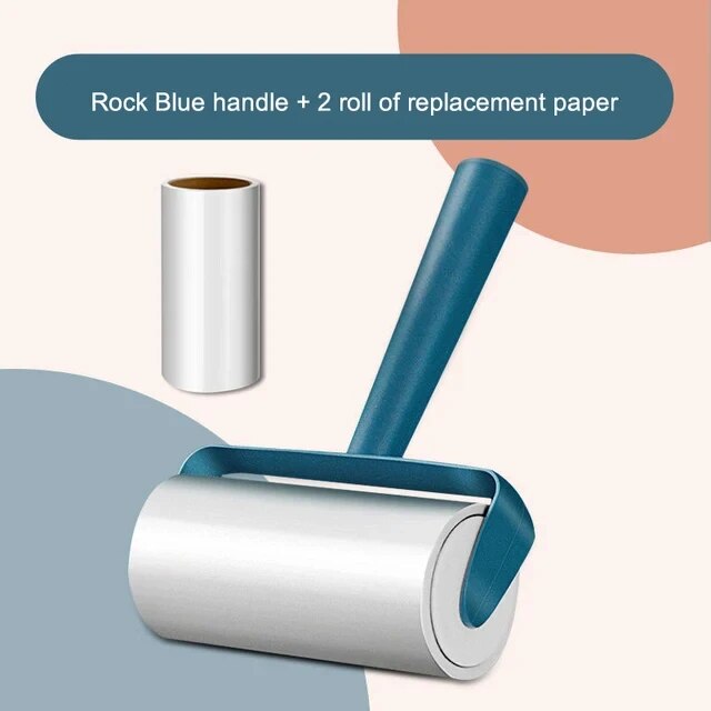 Effortless Pet Hair Remover Roller Brush – Tearable Sticky Paper Cleaning Tool for Clothes, Furniture, and Household Use