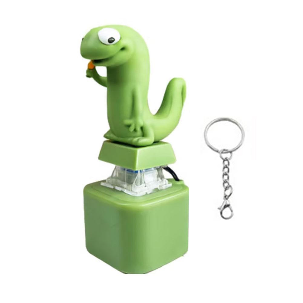 Lizard Fidget Keychain Rechargeable LED Light Up Fidgety Toy With Funny Animal Sound, Stress Relief Anxiety Relief Clicker