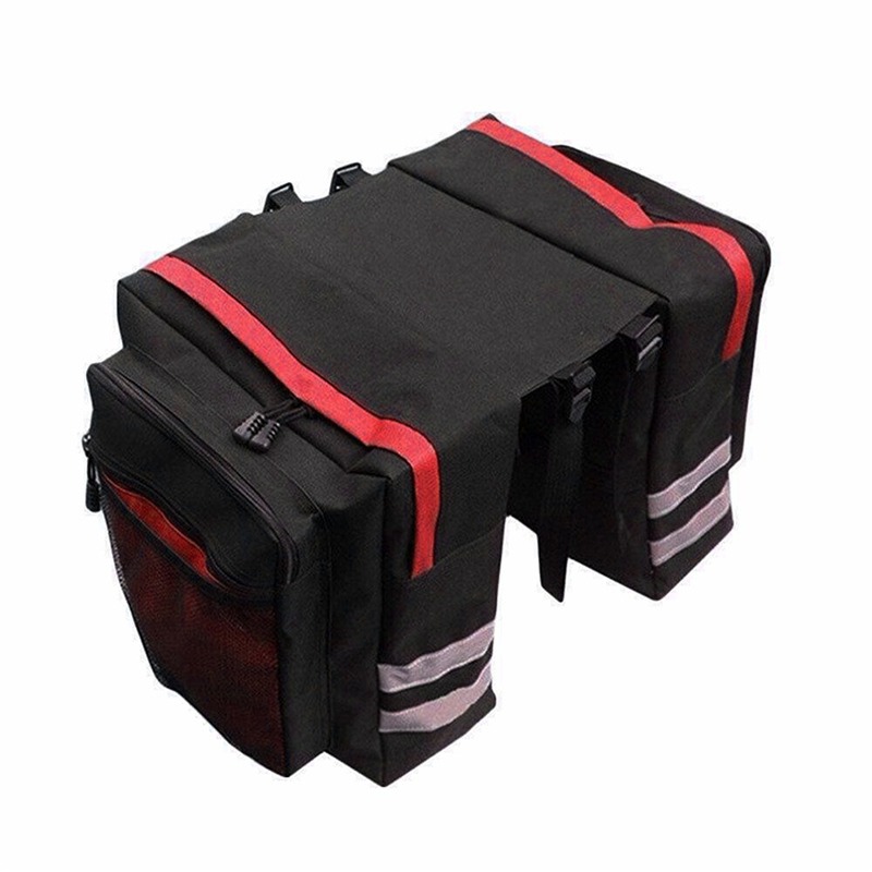 Bike Rear Rack Bag - Double Side Trunk Bag for Mountain & Road Bicycles, Tail Seat Pack Luggage Carrier, Premium Bicycle