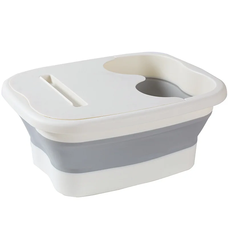 Foldable Foot Bath Massage Bucket - Spa Pedicure Foot Soaking Basin with Acupoint Massage