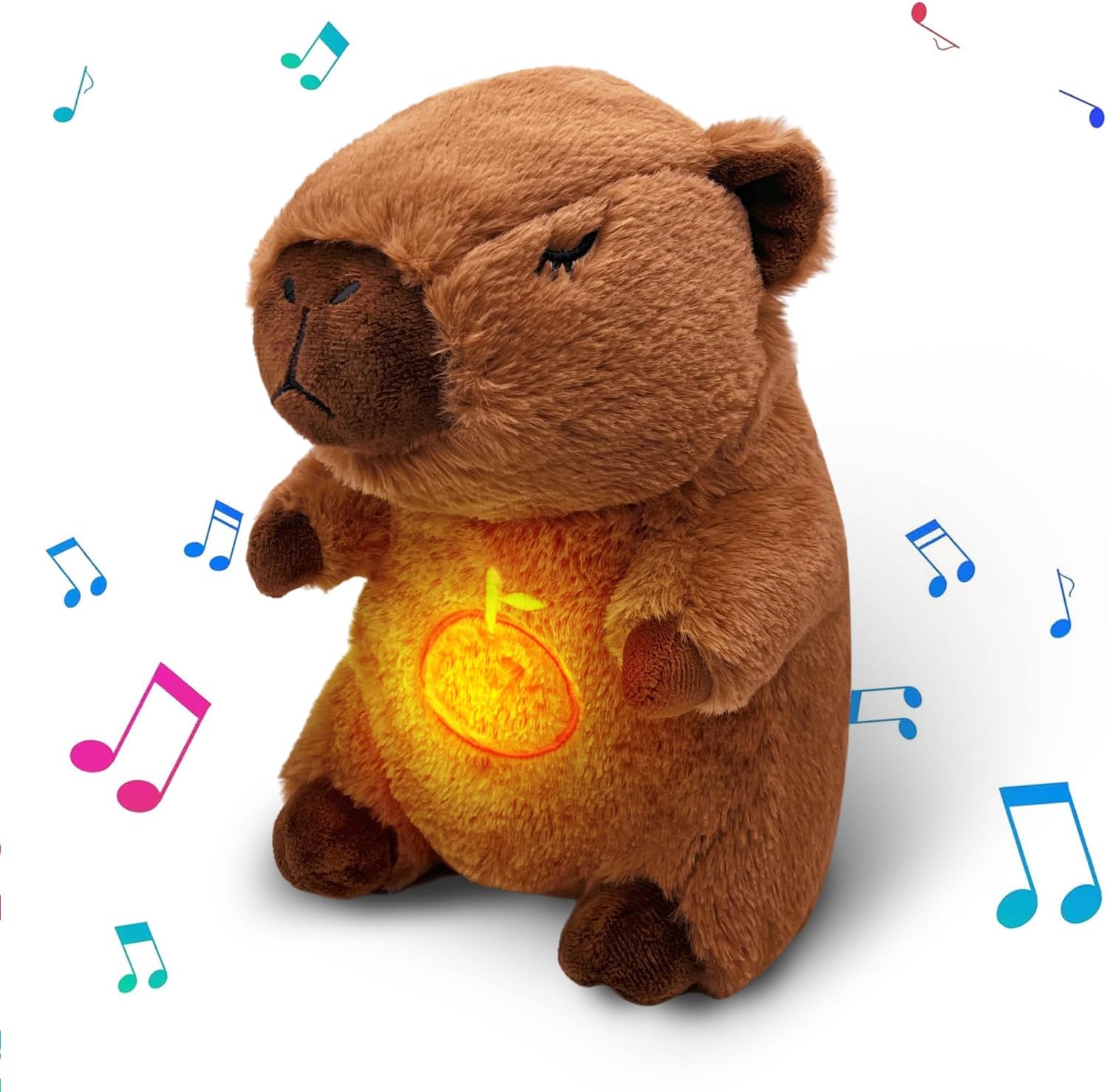 Breathing Capybara Plush Toy with Light and Sound – A Cozy Sleep Companion for Kids