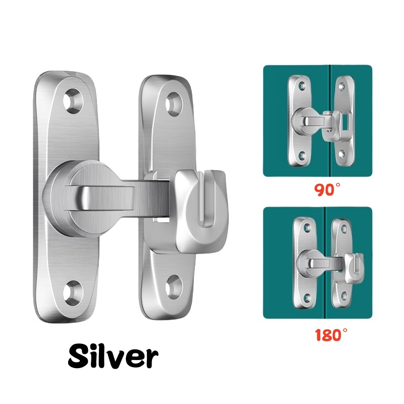 Flip Door Lock Home Security Sliding Door Latch - Anti-Theft Zinc Alloy Door Bolt for Cabinets, Sliding Doors, and Gates