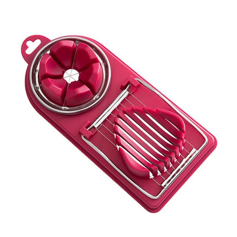 Multifunctional Egg Slicer and Cutter – Stainless Steel Kitchen Gadget for Eggs, Fruits, and Vegetables
