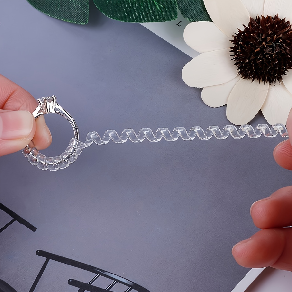 Invisible Ring Size Adjuster for Loose Rings - Comfortable, Spiral Jewelry Fastener for Ring Protection and Secure Fit