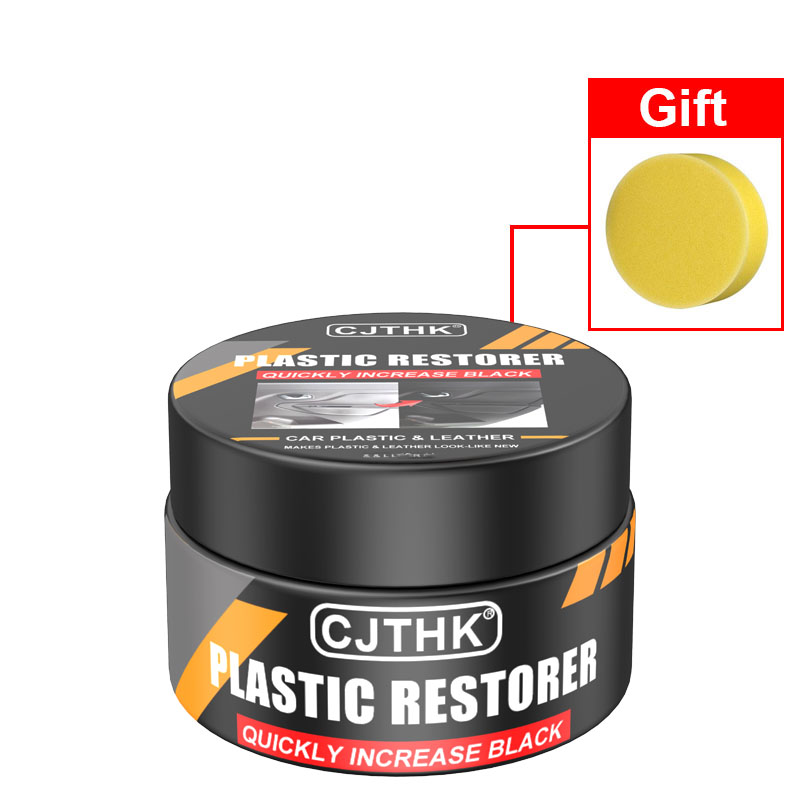 Car Plastic Restorer Crystal Clear Auto Interior Leather & Panel Renewal Wax Coating Agent, Back to Black Gloss Car Wax