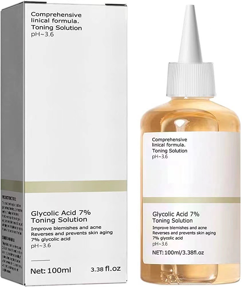 Glycolic Acid Toning Solution Acne Removal & Skin Moisturizing Lotion