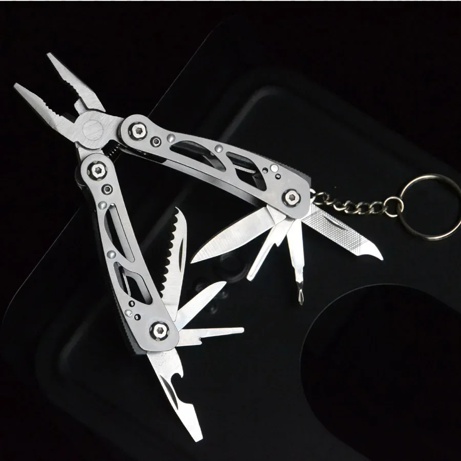 Tactical Multitool Knife Pliers Compact Outdoor Survival Tool with Screwdriver for Hiking, Camping & Hunting