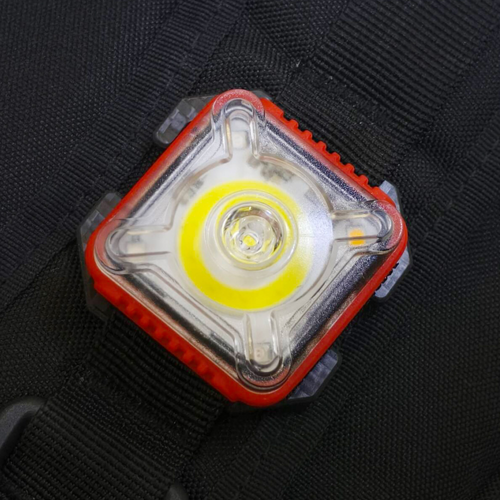 Mini Tactical Flashlight for Camping & Hiking USB Rechargeable LED Light for Molle System Backpack Strap