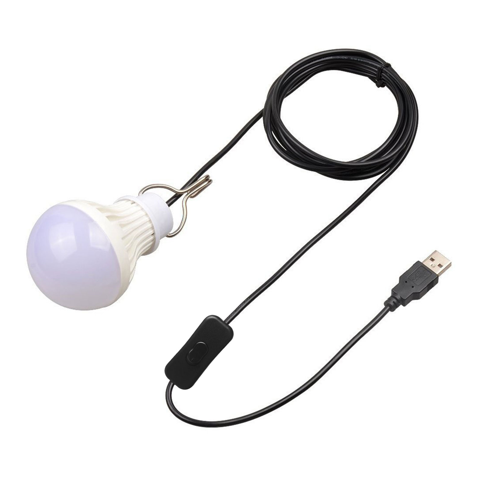 Warm White USB Powered LED Camping Light with Switch Cord for Emergency & Outdoor Use