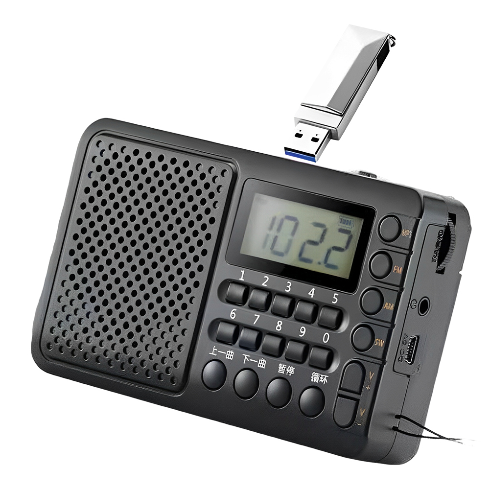 Protable Radio Rear View Portable Radio with LED Display & MP3 Player | Inspire Uplift