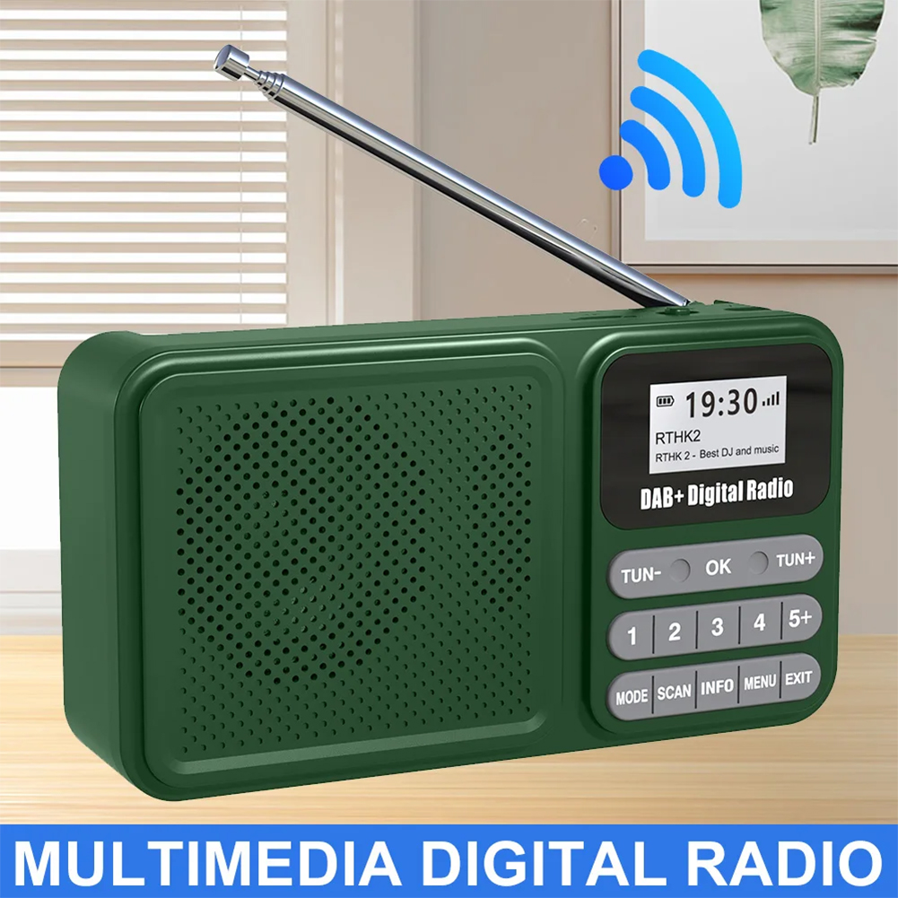 Portable Bluetooth Solar-Powered DAB+ Radio & Wireless Speaker with TF Card & USB Playback