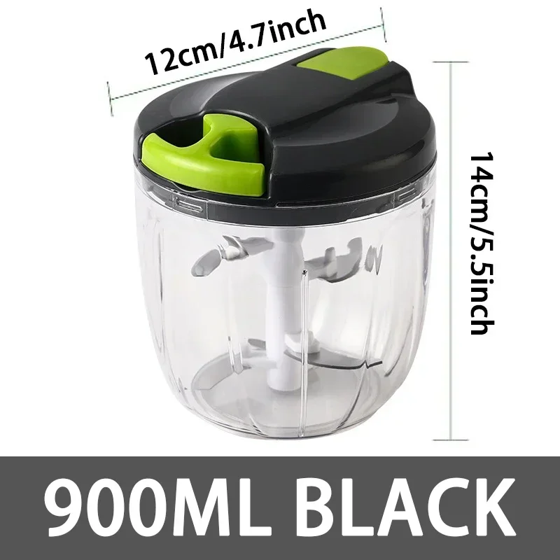 Hand Pull Food Chopper Manual Vegetable Mincer & Garlic Chopper for Onion, Meat & Herbs