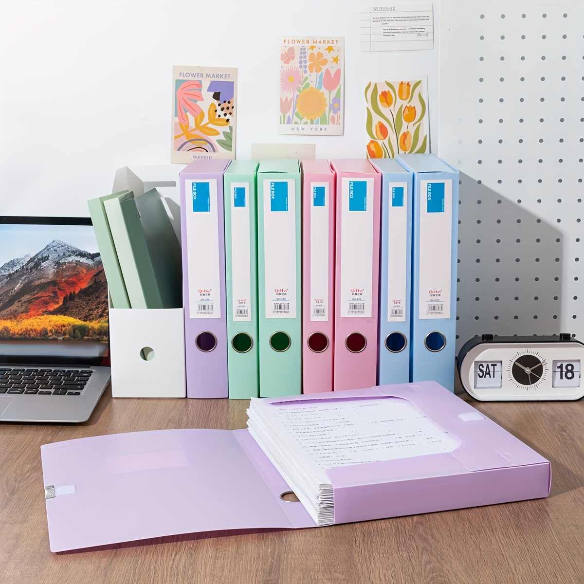 Pastel Plastic File Folders with Snap Closure | Inspire Uplift