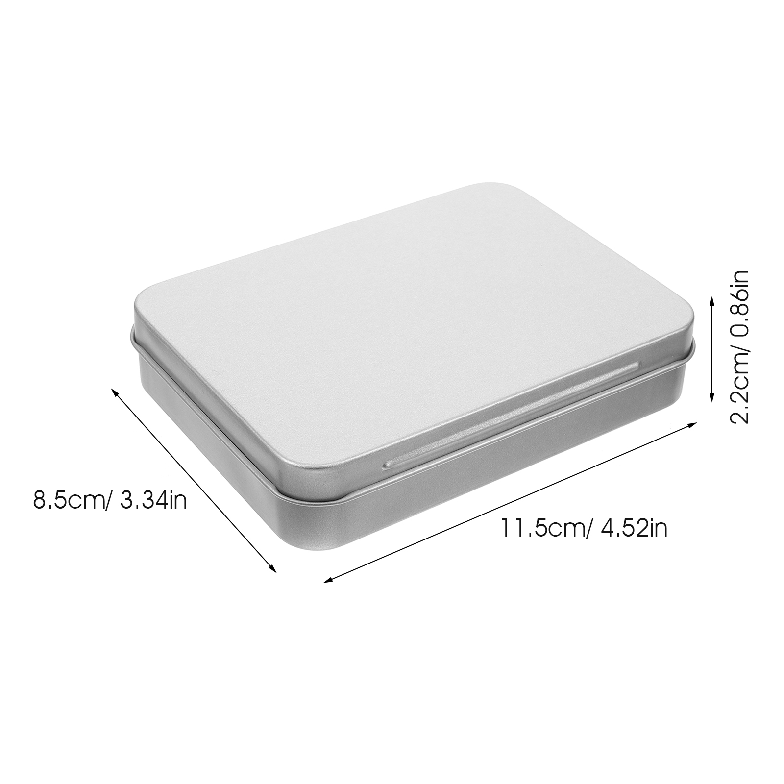 Portable Metal Tin Storage Box with Lid Durable Small Item Organizer for Travel Crafts Supplies