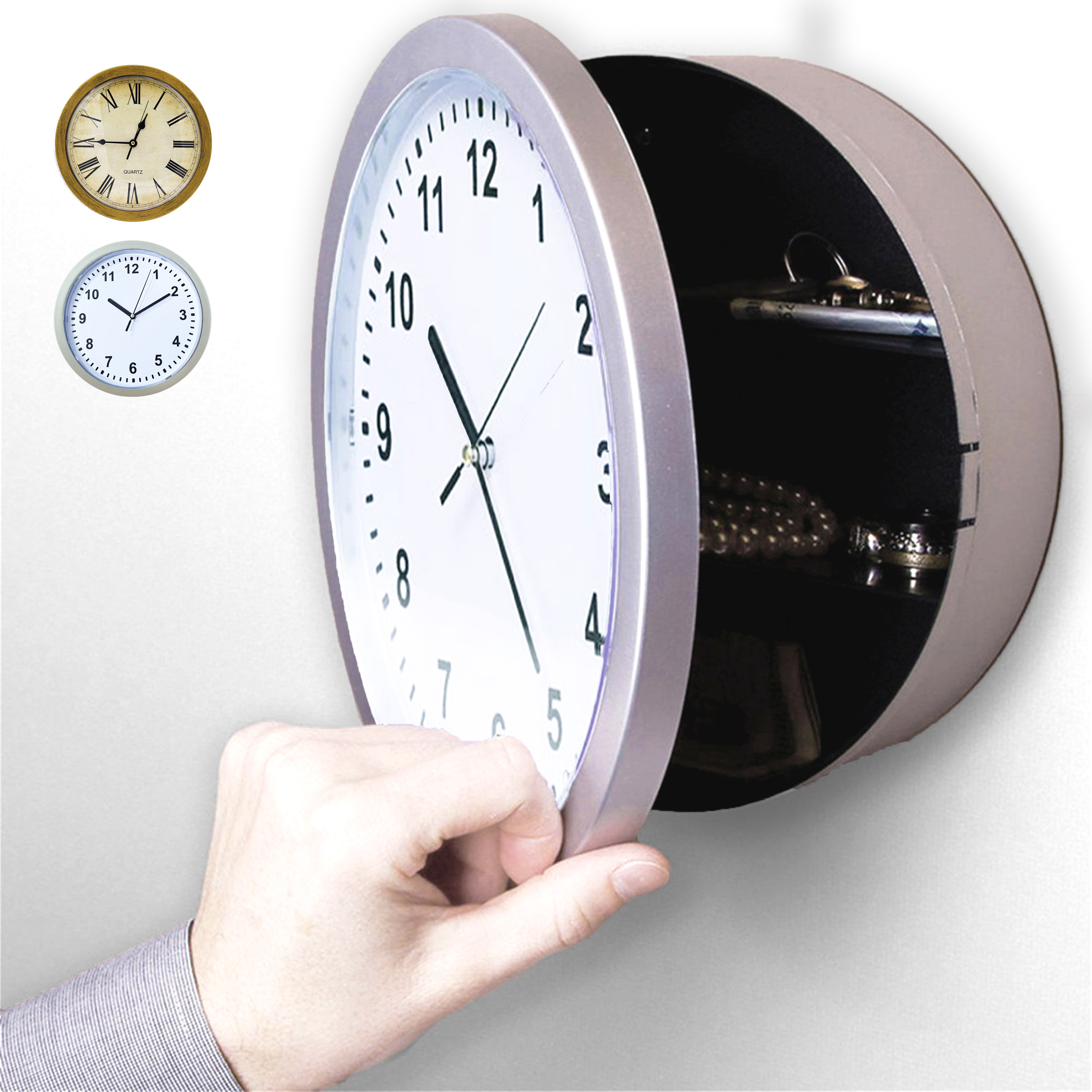Hidden Safe Wall Clock with Secret Storage | Inspire Uplift
