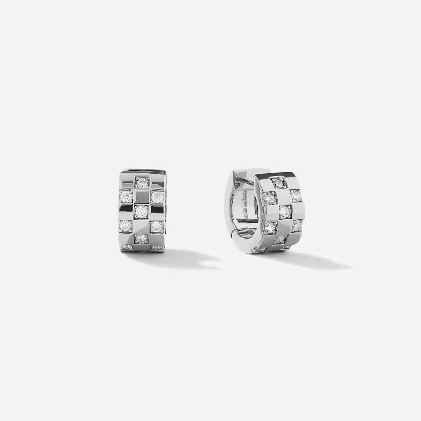 Vintage Sterling Silver Gold CZ Hoop Earrings for Women Elegant Thick Wedding Jewelry