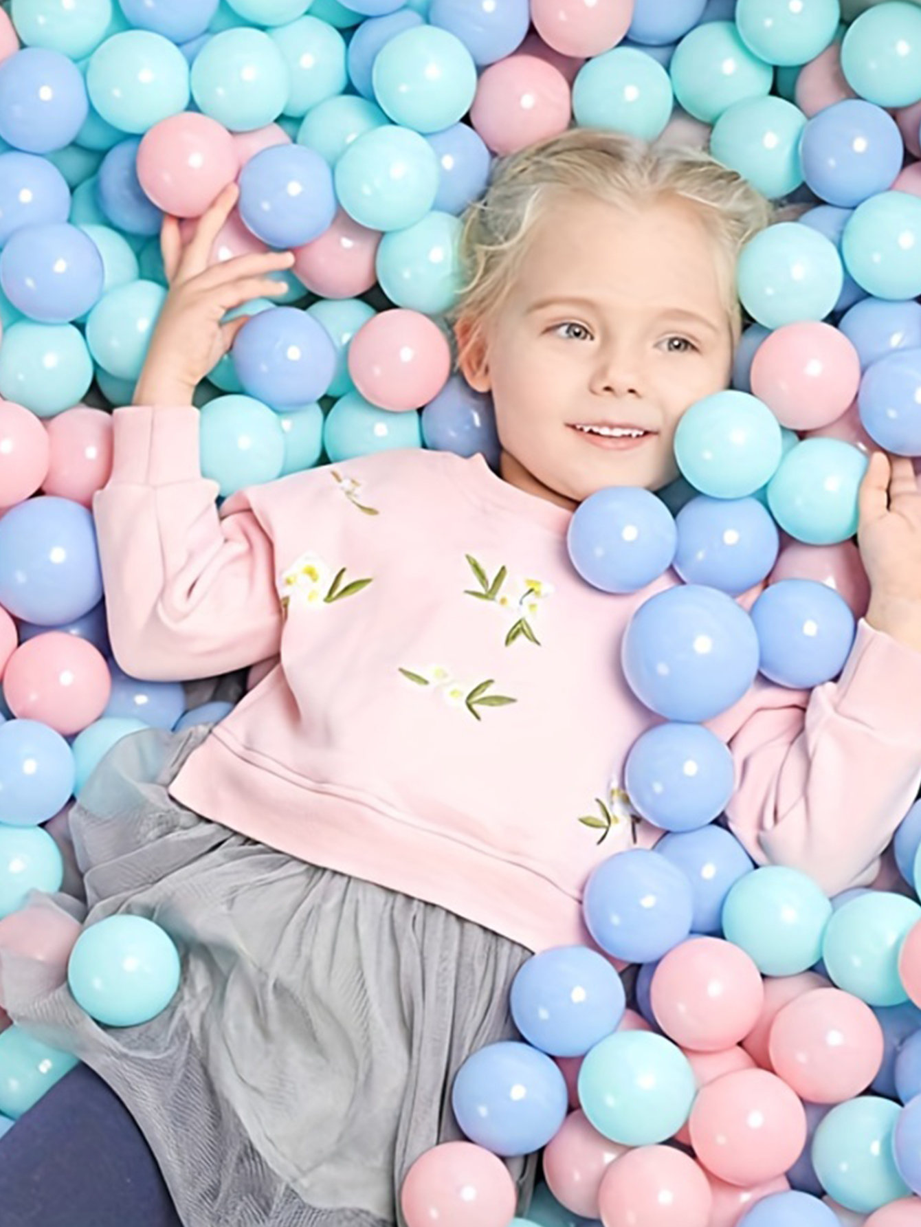Crush Proof Ball Pit Balls Set with Storage Bag Safe Baby Play Balls for Kids Playtime