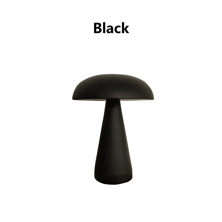 Retro Rechargeable Table Lamp Mushroom LED Touch Sensor Dimmable Cordless Desk Lamp
