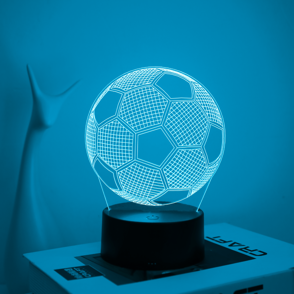 Modern Football Night Light 3D LED Lamp USB Powered Bedroom Decor