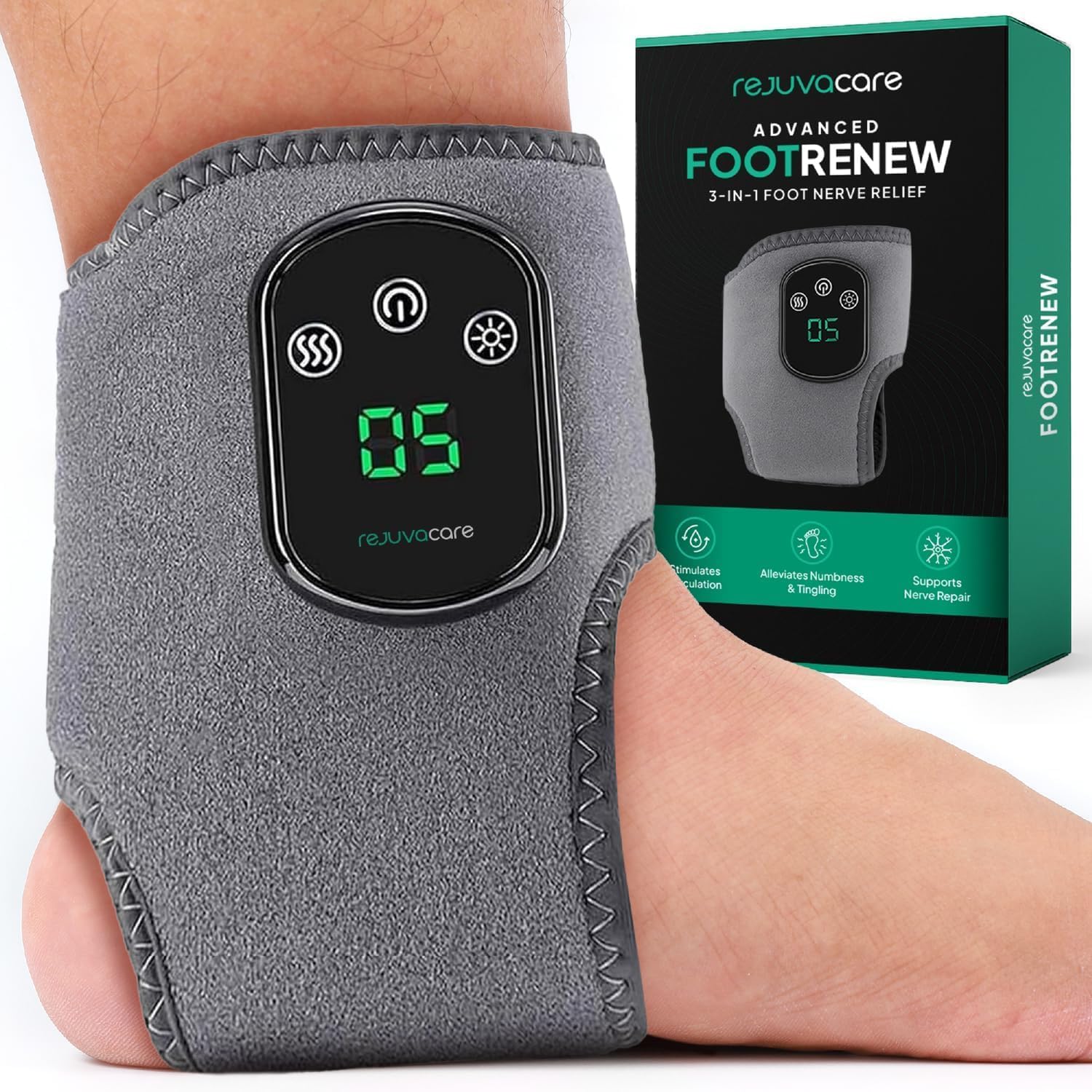 Heated Foot and Ankle Massager with Vibration and Adjustable Heat